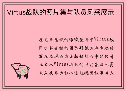 Virtus战队的照片集与队员风采展示